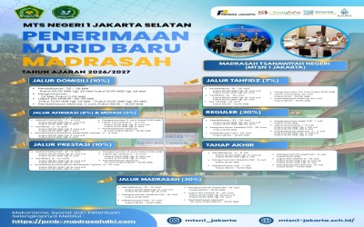 PENERIMAAN MURID BARU MADRASAH  (PMBM) 2026  MTsN 1 JAKARTA